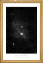JUNIQE - Poster met houten lijst Le Monde Physique -40x60 /Zwart