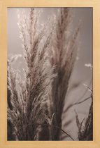 JUNIQE - Poster met houten lijst Pampas Reed 06 -13x18 /Bruin