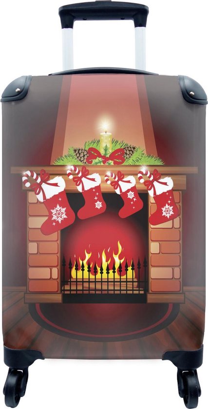gips Catena Mededogen Koffer - kerst-sokken boven de open haard - Past binnen 55x40x20 cm en  55x35x25 cm -... | bol.com