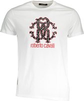 Roberto Cavalli T-shirt Wit L Heren