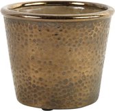 Non-branded Bloempot Ruben 14,5 X 14,5 X 14,5 Cm Keramiek Goud