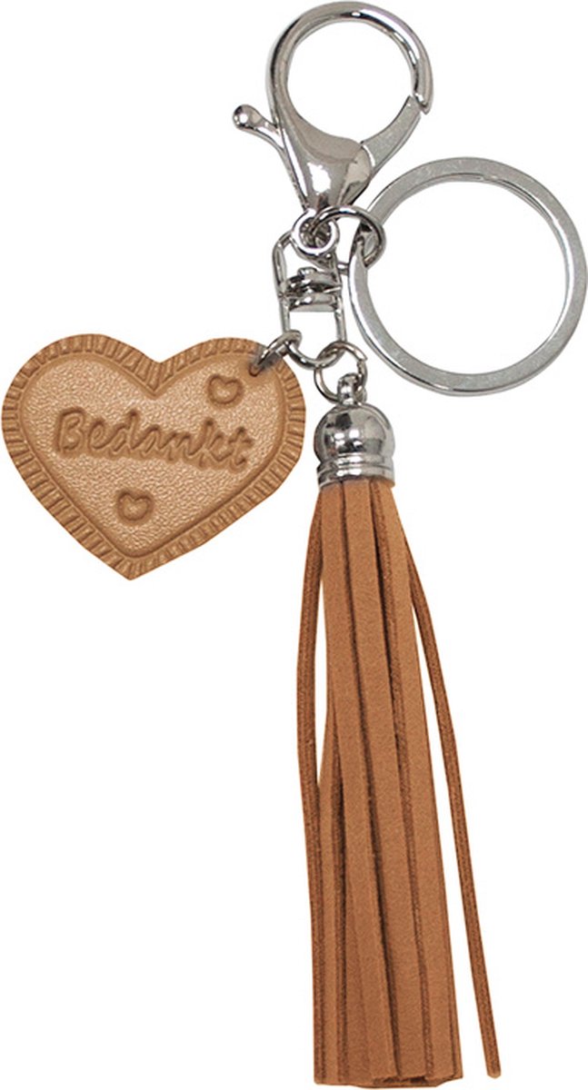 Verhaak Sleutelhanger Leather Nature Unisex Leer Lichtbruin