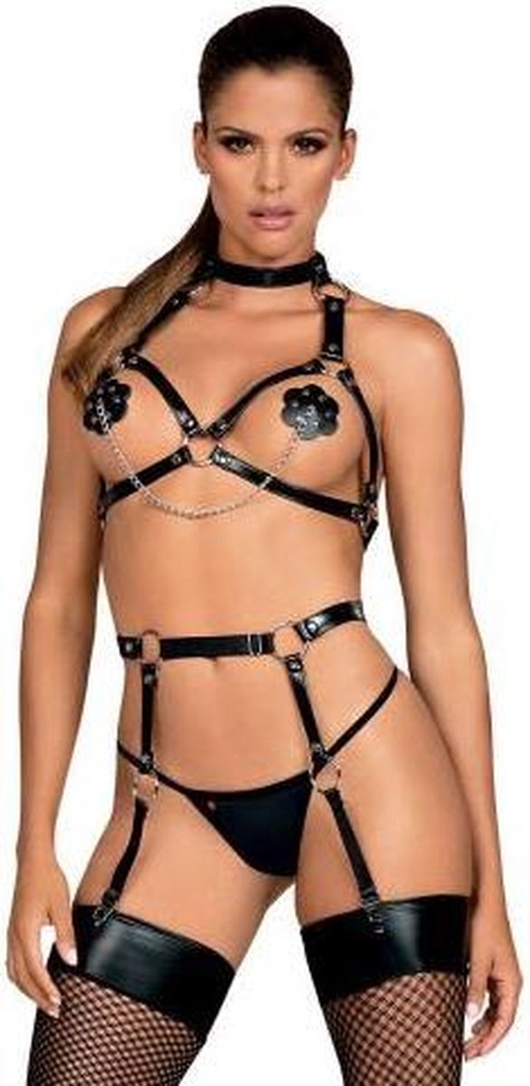 Noir - Taille unique - BDSM – Lingerie érotique en cuir, Bretelles, Harnais  de poitrine Sexy, Bondage corpore - Achat / Vente Noir - Taille unique -  BDSM – - Cdiscount
