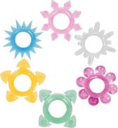 Tower Of Power - 6 Pack Multi-Colored - Cock Rings -