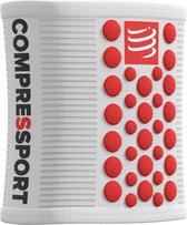 Compressport Sweatbands 3D.Dots - wit/rood - maat One size