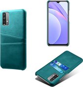 Backcover met Opbergvakjes + PMMA Screenprotector voor Xiaomi Redmi 9T _ Groen