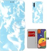 Voor Samsung Galaxy A50/A30s/A50s Cloud Fog Pattern Horizontal Flip Leather Case met houder & kaartsleuf & portemonnee (hemelsblauw)