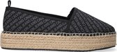 Calvin Klein Espadrille Wedge Aop Espadrilles - Dames - Zwart - Maat 39