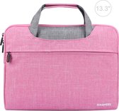 Haweel Oxford Katoen Aktetas - Laptop 13 inch  - Roze