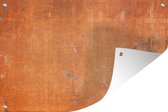Tuindecoratie Metalen plaat met een roestige structuur als achtergrond - 60x40 cm - Tuinposter - Tuindoek - Buitenposter