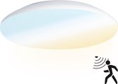 HOFTRONIC - LED Badkamerverlichting - Dimbare Plafondlamp met Bewegingssensor - Witte Badkamerlamp - IP65 waterdicht - 25W 2600 Lumen - Kleur instelbaar (2700K, 4000K & 5000K) - IK10 Stootveilig - Ø38 cm - Voor binnen en buiten - 3 jaar garantie