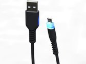 Superzachte USB Micro USB-oplaadkabel met LED voor PS4 en Xbox One
