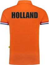 Luxe Holland supporter poloshirt - 200 grams katoen - heren - oranje - Nederland fan / EK / WK polo shirt / kleding 2XL