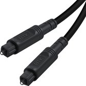 By Qubix - Digital Toslink Optical kabel 8 meter / toslink audio male to male / Optische kabel - Zwart