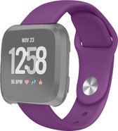 By Qubix - Fitbit Versa 1 / 2 & Lite siliconen bandje (large) - Donkerpaars - Fitbit versa bandjes