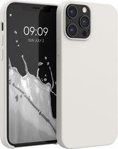 kwmobile telefoonhoesje voor Apple iPhone 12 Pro Max - Hoesje met siliconen coating - Smartphone case in mat beige