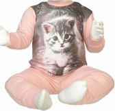 Fun2Wear tricot meisjes pyjama Kitten  - 68  - Roze