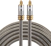 By Qubix ETK Digital Optical kabel 3 meter - toslink audio male to male - Optische kabel metaal - Grijs audiokabel soundbar