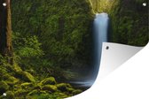 Muurdecoratie Jungle - Waterval - Natuur - 180x120 cm - Tuinposter - Tuindoek - Buitenposter