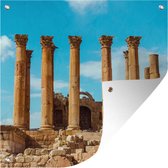 Ancien temple en Turquie affiche de jardin toile en vrac 100x100 cm - Toile de jardin / Toile d'extérieur / Peintures pour l'extérieur (décoration de jardin)