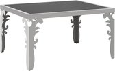 Medina Salontafel gespiegeld 80x60x44 cm roestvrij staal en glas