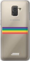 6F hoesje - geschikt voor Samsung Galaxy A8 (2018) -  Transparant TPU Case - #LGBT - Horizontal #ffffff