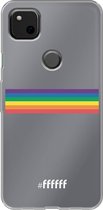 6F hoesje - geschikt voor Google Pixel 4a -  Transparant TPU Case - #LGBT - Horizontal #ffffff