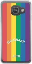 6F hoesje - geschikt voor Samsung Galaxy A3 (2016) -  Transparant TPU Case - #LGBT - Ha! Gaaay #ffffff