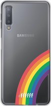 6F hoesje - geschikt voor Samsung Galaxy A7 (2018) -  Transparant TPU Case - #LGBT - Rainbow #ffffff