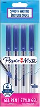 Paper Mate-gelpennen | Gladde naaldpunt (0,5 mm) | Blauwe inkt | 4 stuks