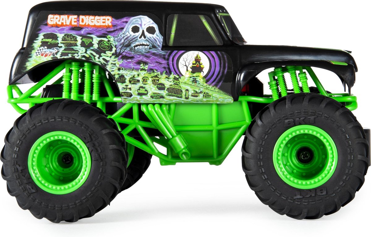 Spin Master Monster Jam Grave Digger RC: 1:24 schaal, 76m bereik thumbnail 2