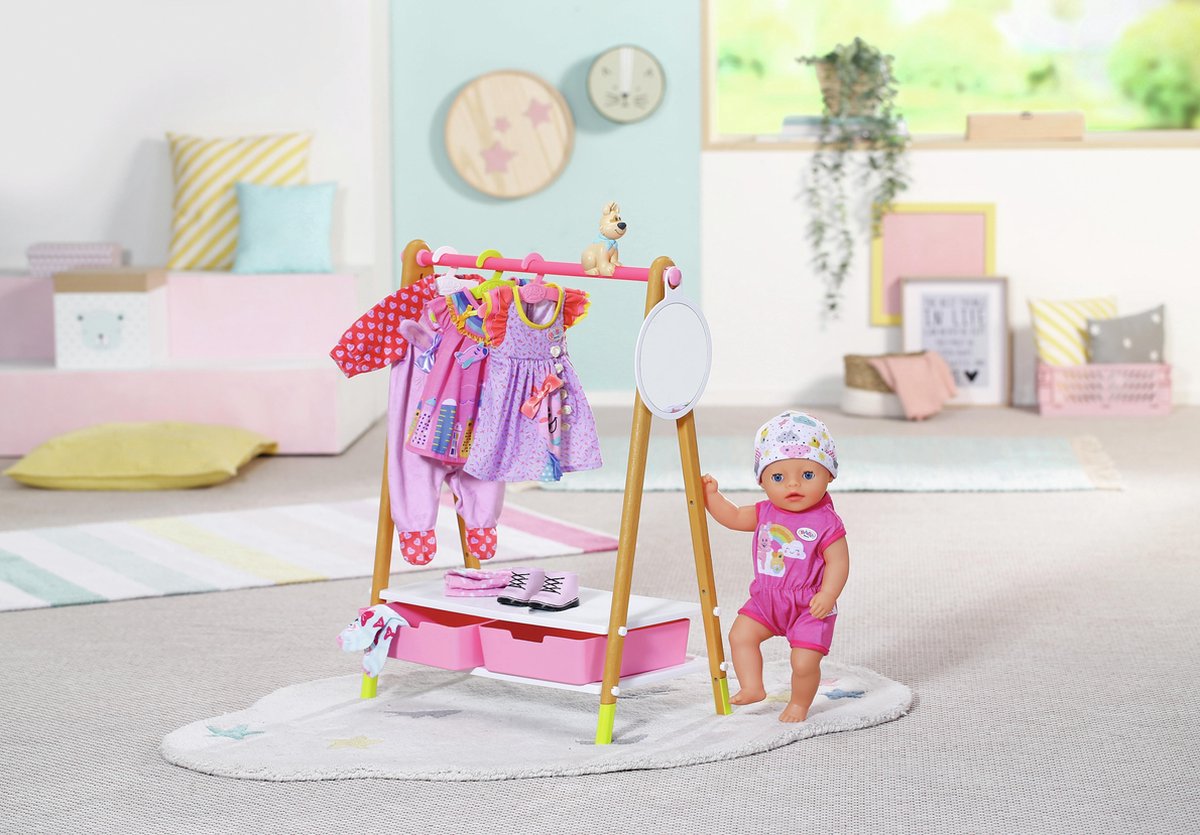 BABY born - Kledingrek - Poppenkleertjes - Incl kledinghangers — afbeelding 16