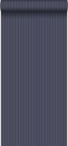 HD vliesbehang strepen marine blauw - 136445 van ESTAhome