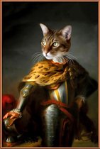 JUNIQE - Poster met kunststof lijst King Maui -30x45 /Bruin
