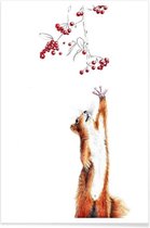 JUNIQE - Poster Squirrel -40x60 /Wit