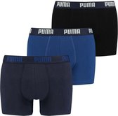 PUMA 3-Pack Boxers Blauw / Zwart Heren