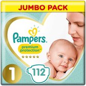 Pampers Premium Protection - Maat 1 - Jumbo Pack - 112 luiers