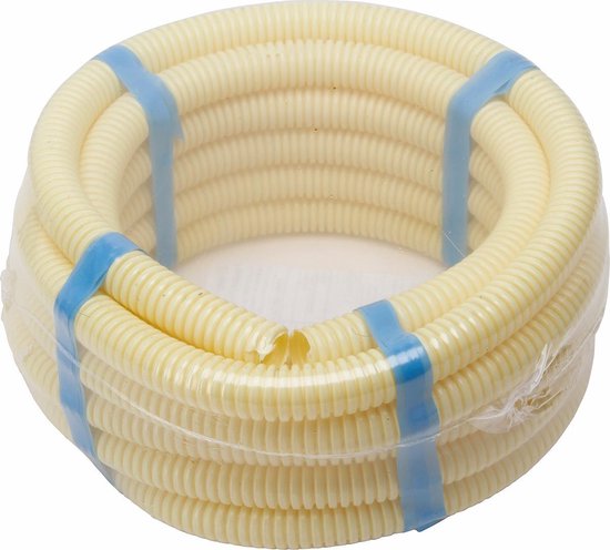 Ribbelbuis, gegolfde slang, kabelbescherming, buis, isolatiebuis, marterbescherming, lege buis, installatiebuis (25 meter, 8,5 mm binnenmaat