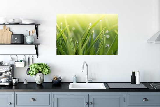 Sticker Muursticker Early Dew - Early Dew Ingrass - 90x60 cm - film autocollant - sticker mural repositionnable