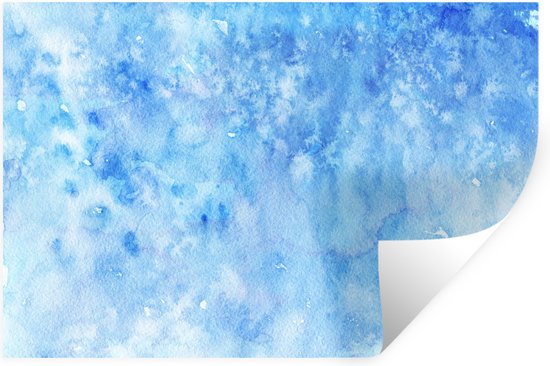 Stickers muraux - Film autocollant - Aquarelle - Wit - Blauw - Teinté - 120x80 cm - Film adhésif - Stickers muraux Chambre d'enfant - Papier peint autocollant