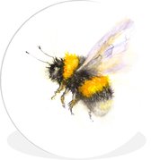 Illustration d'abeille sur fond blanc Assiette en plastique cercle mural ⌀ 140 cm