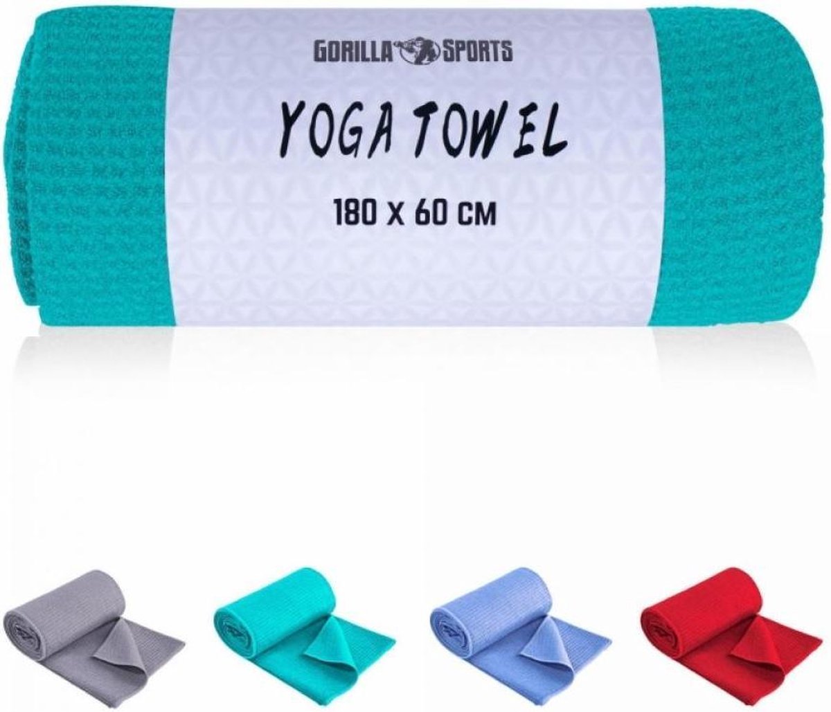 Gorilla Sports Yoga Handdoek - 180 x 60 cm - Turquoise
