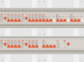 3 fase groepenkast met 15 licht groepen en 3 krachtgroepen