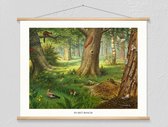 Schoolplaat 'In het bosch' van M.A. Koekkoek