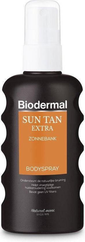 Biodermal Sun-Tan Extra Spray zonnebankcreme - Ondersteunt het natuurlijke bruiningsproces - 175 ml - Biodermal