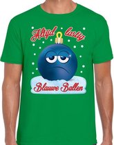 Fout Kerst shirt / t-shirt - Altijd lastig blauwe ballen - blue balls - groen voor heren - kerstkleding / kerst outfit S (48)