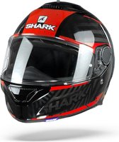 Shark Spartan 1.2 Kobrak Zwart Rood Rood Krr Integraalhelm - Motorhelm - Maat L