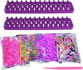 Loom Twister Loombands Fun Loom 50 S-clips 2000-delig Paars