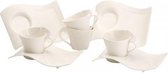 Villeroy & Boch New Wave Cappuccinoset - 8 delig - Wit