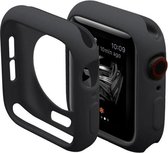 KELERINO. Case geschikt voor Apple Watch 42mm - Bescherm hoesje - Zwart